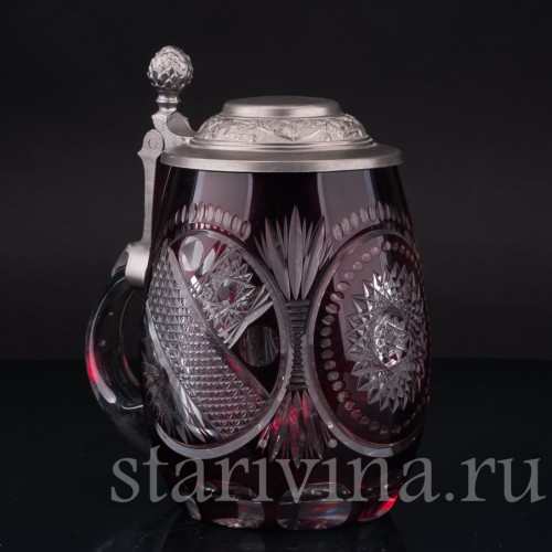 Винтажная Хрустальная кужка, 1/2 л, Германия, вт. пол. 20 в.