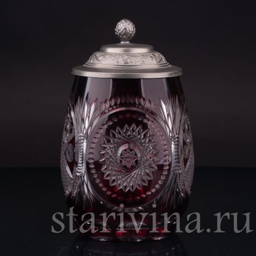 Винтажная Хрустальная кужка, 1/2 л, Германия, вт. пол. 20 в.