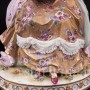 Фарфоровая статуэтка Дама с лютней, кружевная, Volkstedt, Германия, кон. 19 в.
