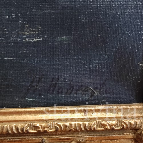 Картина маслом на холсте Парусник, Голландия, кон. 19 - перв. пол. 20 вв.