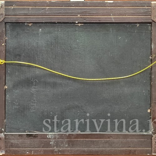 Картина маслом на доске Вид на залив на закате, Германия, сер. 20 в.