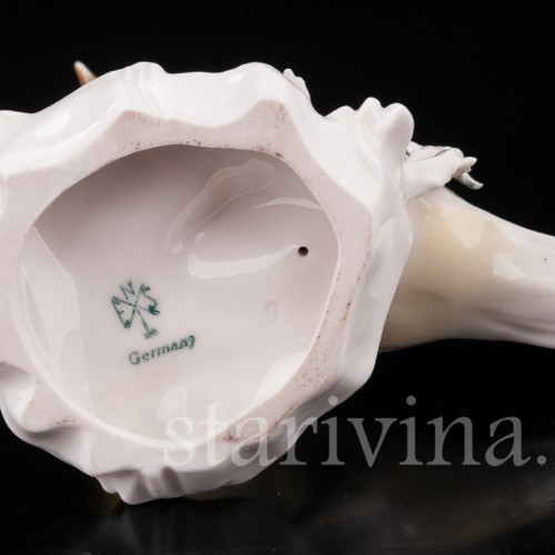 Фарфоровая статуэтка птицы Трясогузка горная, Karl Ens, Германия, пер. пол. 20 в.