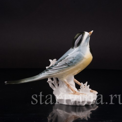 Фарфоровая статуэтка птицы Трясогузка горная, Karl Ens, Германия, пер. пол. 20 в.