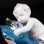 Фигурка из фарфора Малыш с гусем, миниатюра Hertwig & Co, Германия, 1920-30 гг.