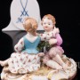 Фарфоровая фигурка Дети с виноградной лозой, аллегория осени, миниатюра, Meissen, Германия, сер. 19 - нач. 20 вв.