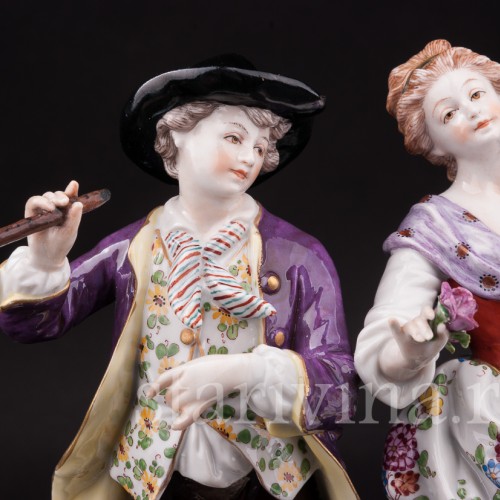 Фарфоровая статуэтка Пастушки, Volkstedt, Германия, кон. 19 - нач. 20 вв.