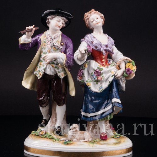 Фарфоровая статуэтка Пастушки, Volkstedt, Германия, кон. 19 - нач. 20 вв.