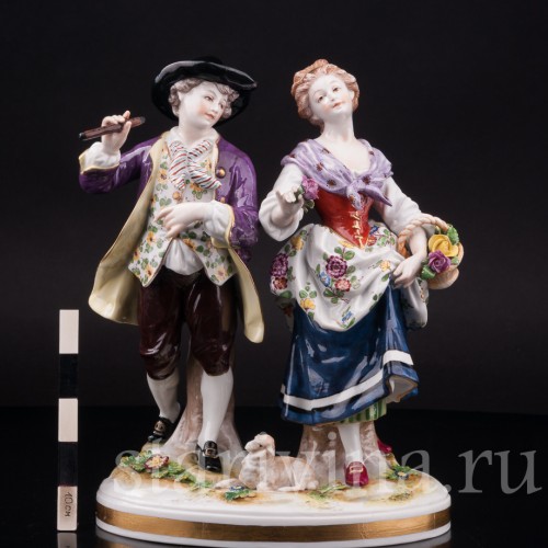 Фарфоровая статуэтка Пастушки, Volkstedt, Германия, кон. 19 - нач. 20 вв.