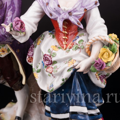 Фарфоровая статуэтка Пастушки, Volkstedt, Германия, кон. 19 - нач. 20 вв.