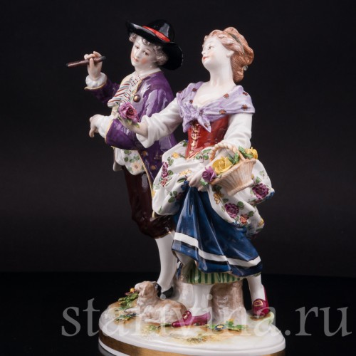 Фарфоровая статуэтка Пастушки, Volkstedt, Германия, кон. 19 - нач. 20 вв.