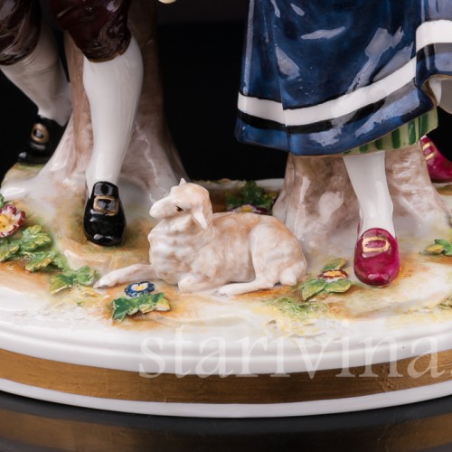 Фарфоровая статуэтка Пастушки, Volkstedt, Германия, кон. 19 - нач. 20 вв.