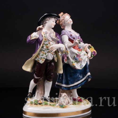 Фарфоровая статуэтка Пастушки, Volkstedt, Германия, кон. 19 - нач. 20 вв.