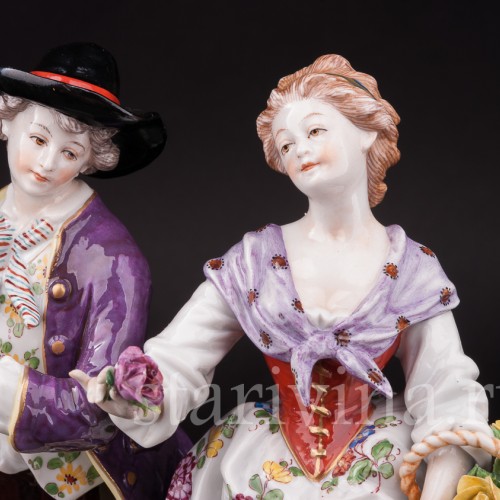 Фарфоровая статуэтка Пастушки, Volkstedt, Германия, кон. 19 - нач. 20 вв.