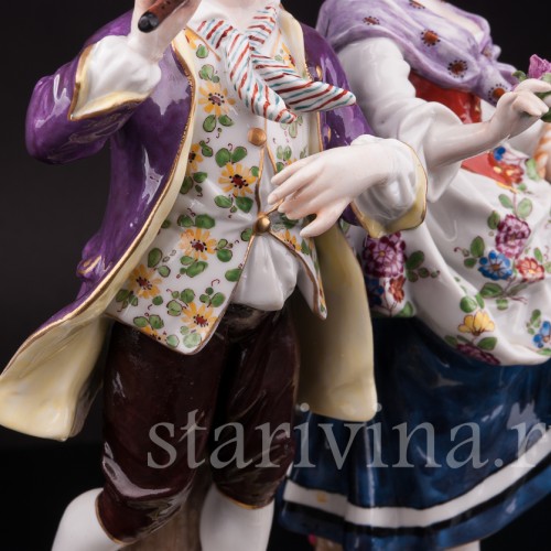 Фарфоровая статуэтка Пастушки, Volkstedt, Германия, кон. 19 - нач. 20 вв.