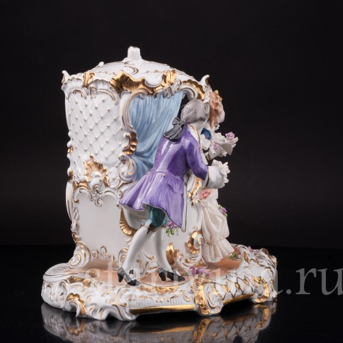 Фарфоровая композиция Тайное послание, кружевная, Unterweissbach, Германия, вт. пол. 20 в.