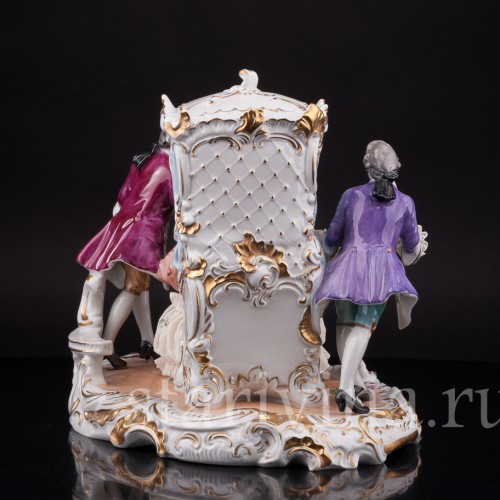 Фарфоровая композиция Тайное послание, кружевная, Unterweissbach, Германия, вт. пол. 20 в.