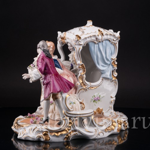 Фарфоровая композиция Тайное послание, кружевная, Unterweissbach, Германия, вт. пол. 20 в.