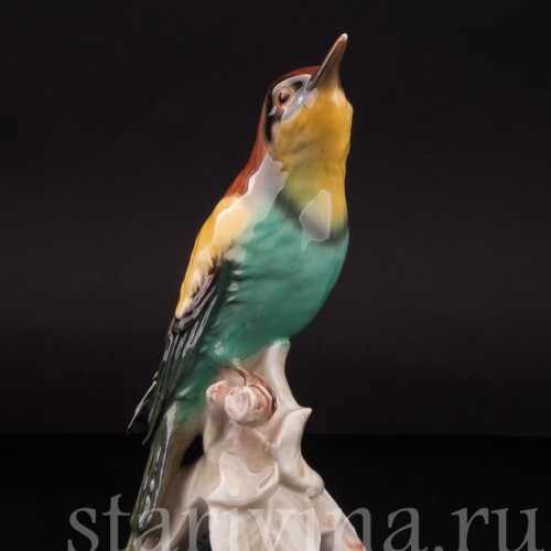 Фигурка птицы из фарфора Золотистая щурка Goebel, Германия, 1967 год.