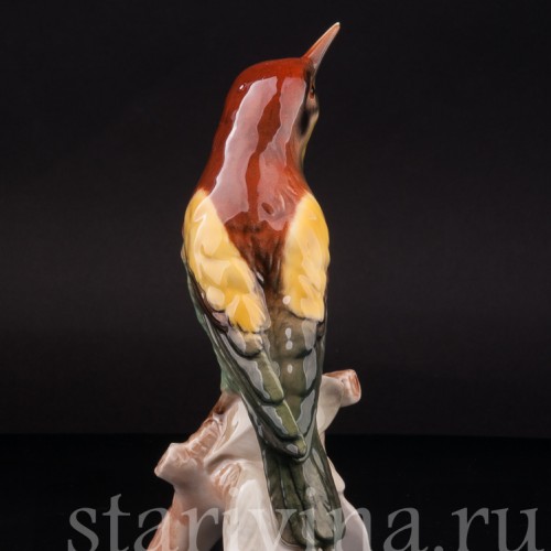 Фигурка птицы из фарфора Золотистая щурка Goebel, Германия, 1967 год.