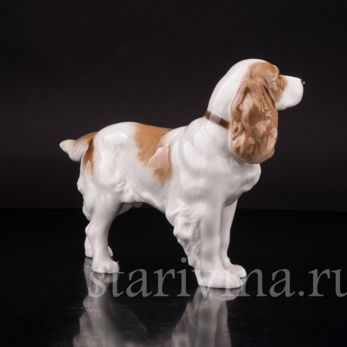 Фарфоровая статуэтка собаки Спаниель, Hutschenreuther, Германия, 1938-55 гг.
