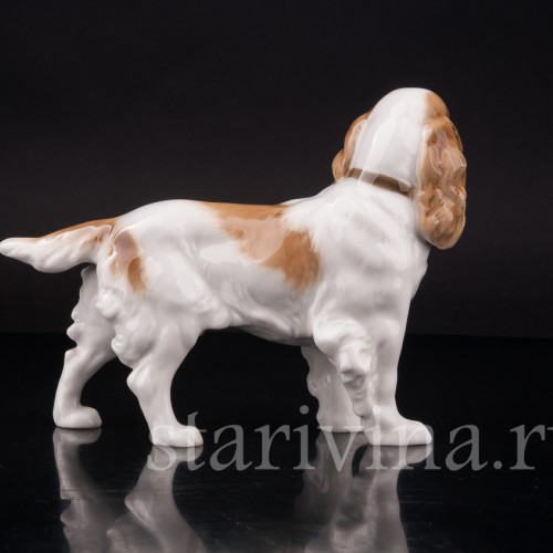 Фарфоровая статуэтка собаки Спаниель, Hutschenreuther, Германия, 1938-55 гг.