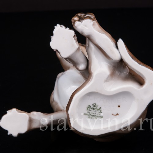 Фарфоровая статуэтка собаки Щенок овчарки, Rosenthal, Германия, 1935 год.