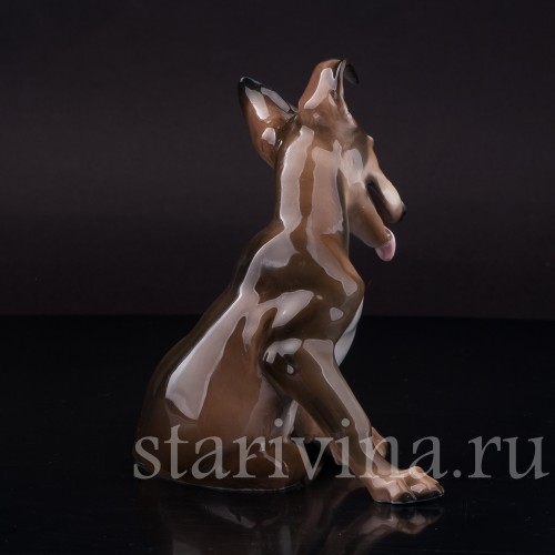 Фарфоровая статуэтка собаки Щенок овчарки, Rosenthal, Германия, 1935 год.