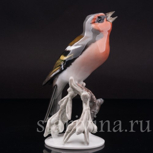 Фигурка птицы из фарфора Поющий зяблик, Rosenthal, Германия, 1950-60 гг.