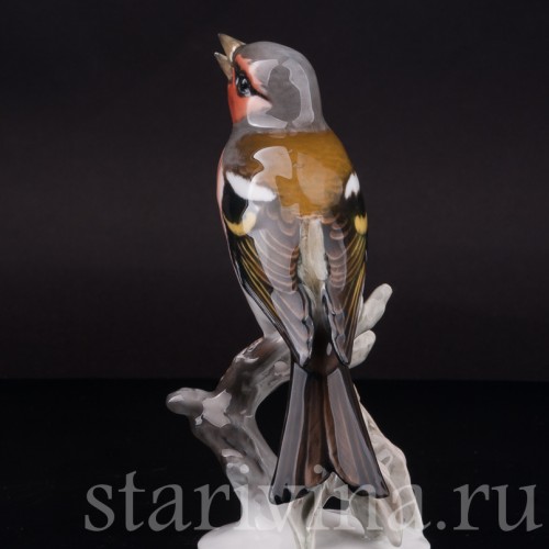 Фигурка птицы из фарфора Поющий зяблик, Rosenthal, Германия, 1950-60 гг.