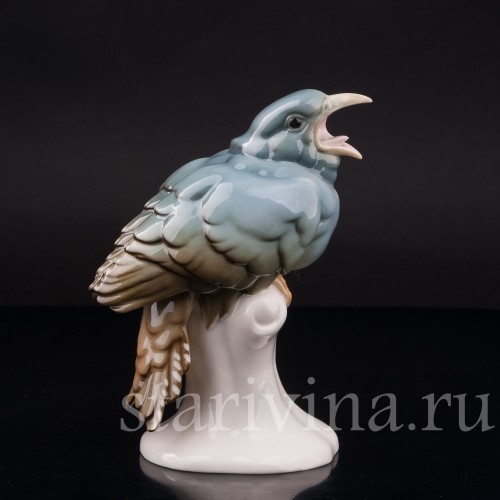 Фигурка птицы из фарфора Птенец кукушки, Dressel, Kister & Co, Германия, пер. пол. 20 века.