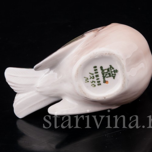 Фигурка птицы из фарфора Американский королёк, Dahl Jensen, Дания, сер. 20 в.