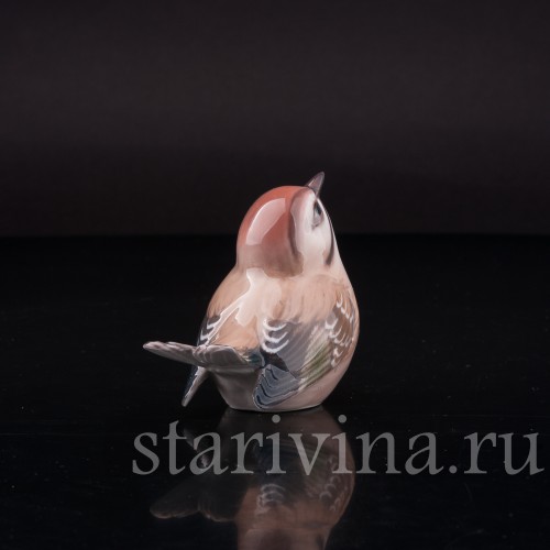 Фигурка птицы из фарфора Американский королёк, Dahl Jensen, Дания, сер. 20 в.