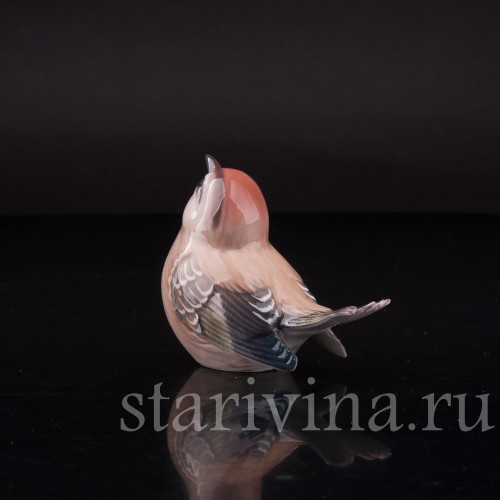 Фигурка птицы из фарфора Американский королёк, Dahl Jensen, Дания, сер. 20 в.