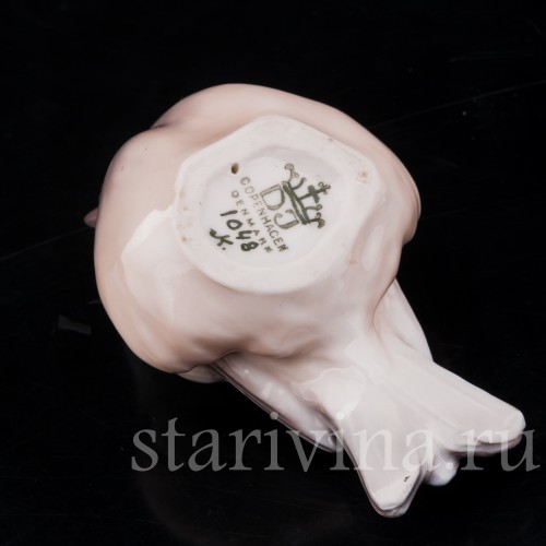 Фигурка птицы из фарфора Лазоревка, Dahl Jensen, Дания, сер. 20 в.