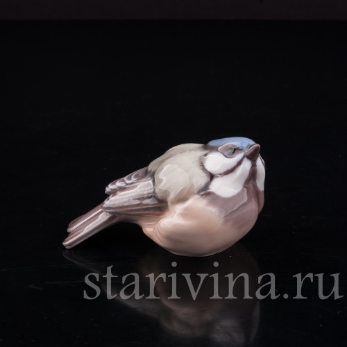 Фигурка птицы из фарфора Лазоревка, Dahl Jensen, Дания, сер. 20 в.