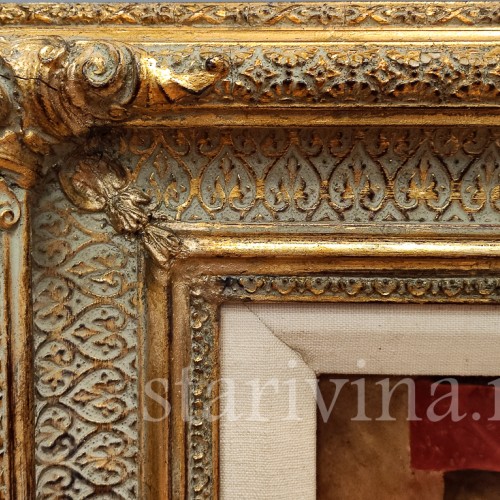 Картина на фарфоре У очага, Франция, 1897 г.