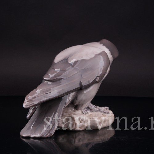 Статуэтка птицы из фарфора Ворона, Bing & Grondahl, Дания, 1970 гг.