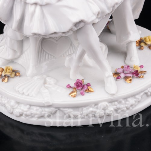 Фарфоровая статуэтка Пьеро и Коломбина, Schaubach Kunst, Германия, 1930-50 гг.