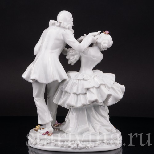 Фарфоровая статуэтка Пьеро и Коломбина, Schaubach Kunst, Германия, 1930-50 гг.