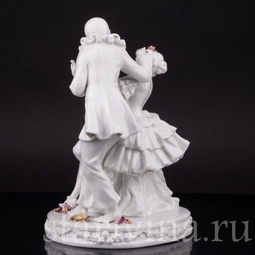 Фарфоровая статуэтка Пьеро и Коломбина, Schaubach Kunst, Германия, 1930-50 гг.