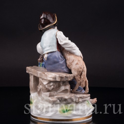 Фарфоровая композиция Дети с ягнёнком, Ernst Bohne Sohne, Германия, нач. 20 в.