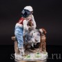 Фарфоровая статуэтка Дети со щенком, Ernst Bohne Sohne, Германия, нач. 20 в.