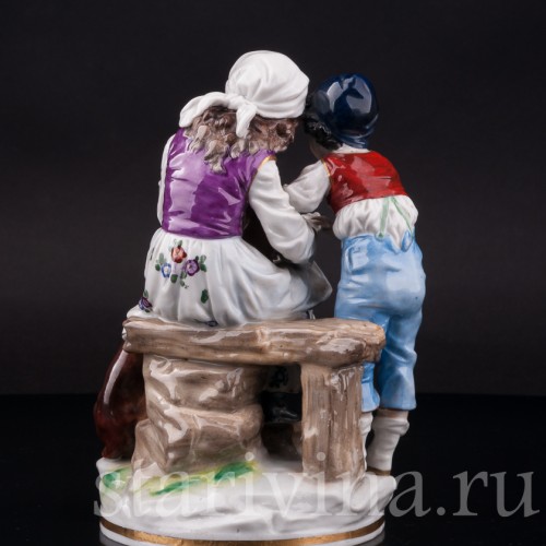 Фарфоровая статуэтка Дети со щенком, Ernst Bohne Sohne, Германия, нач. 20 в.
