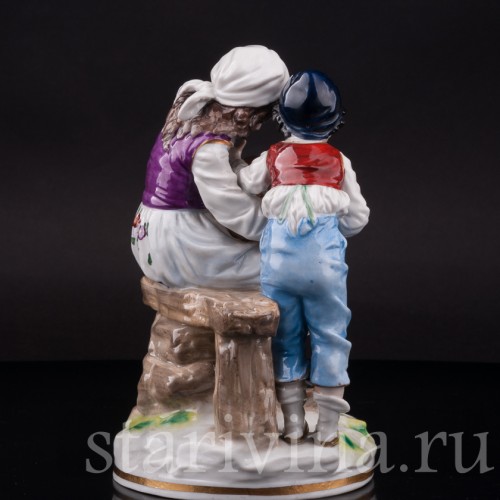 Фарфоровая статуэтка Дети со щенком, Ernst Bohne Sohne, Германия, нач. 20 в.