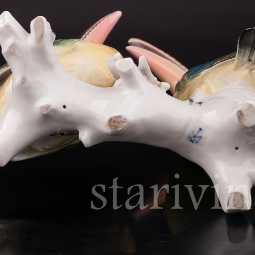 Фарфоровая статуэтка птиц Два тукана, Karl Ens, Германия, сер. 20 в.