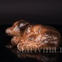 Статуэтка собаки из фарфора Лежащий щенок, Goebel, Германия, вт. пол. 20 в.