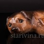 Статуэтка собаки из фарфора Лежащий щенок, Goebel, Германия, вт. пол. 20 в.