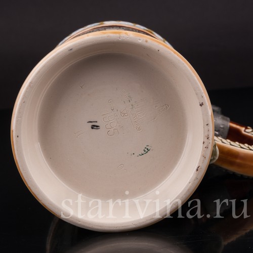 Старинная пивная кружка На дорожку, 1/2 л, Villeroy & Boch, Германия, 1900 г.