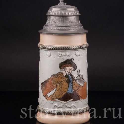 Старинная пивная кружка Выставка в Нюрнберге, 1896, 1/2 л, Hauber & Reuther, Германия, 1896 г.