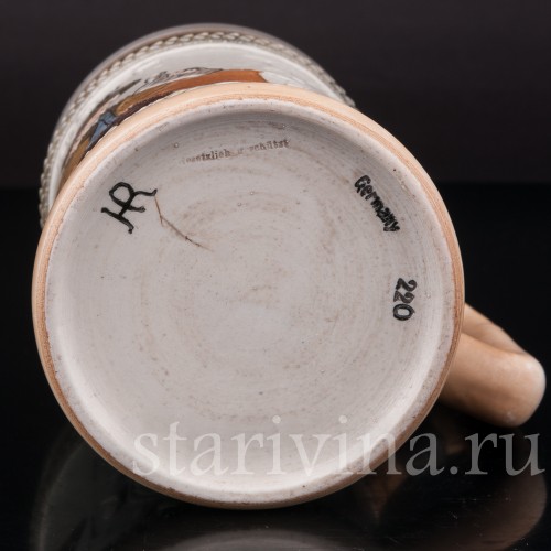 Старинная пивная кружка Выставка в Нюрнберге, 1896, 1/2 л, Hauber & Reuther, Германия, 1896 г.